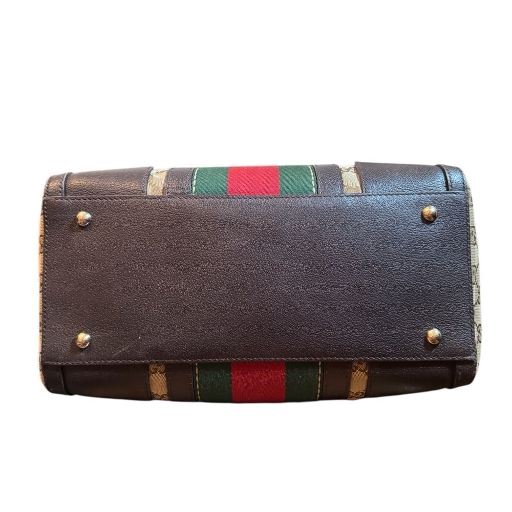 Ltd Edition GUCCI Webby Vintage Bee GG Supreme Canvas 2way Medium Boston Bag - Picture 11 of 16